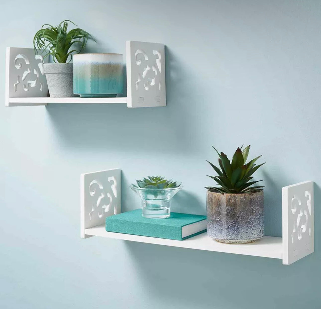 2pcs U-Shaped Floating Wall Shelves
