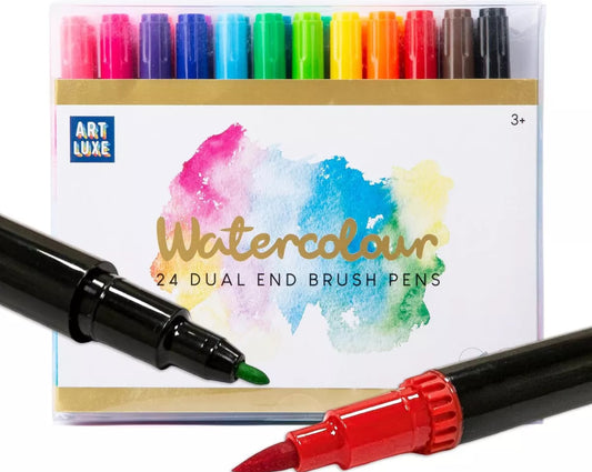 24pk Dual Tip Brush Pens