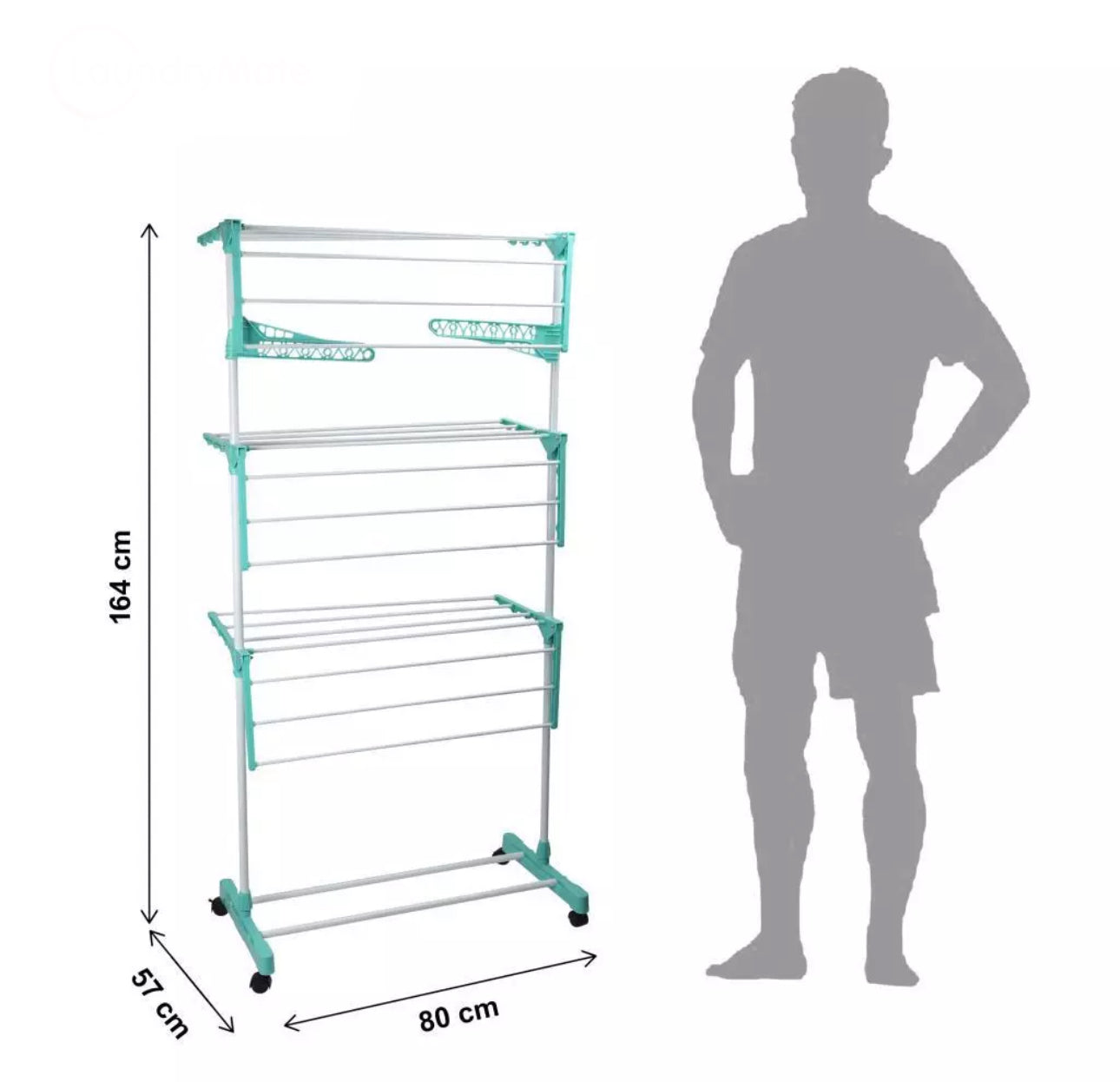3 Tier Clothes Airer On Wheels