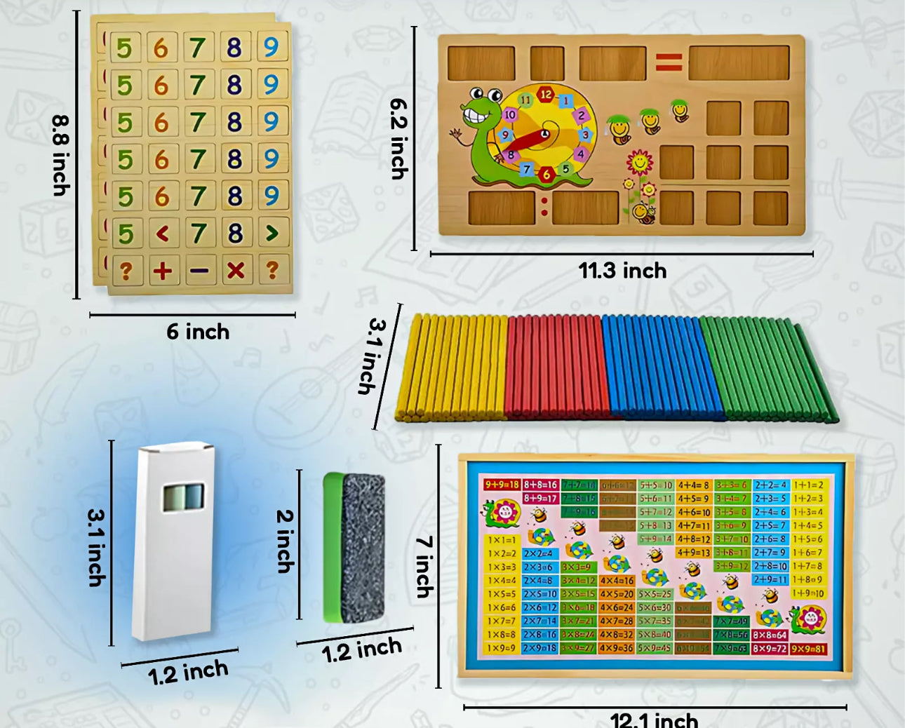 Wooden Maths Activity Box