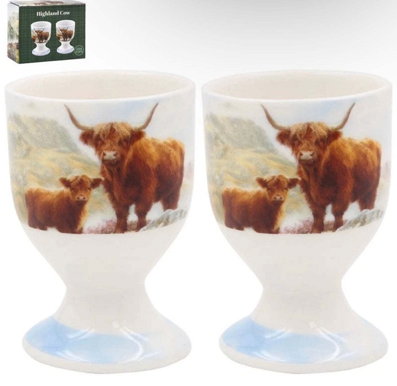 Set of 2 Highland Coo Egg Cups