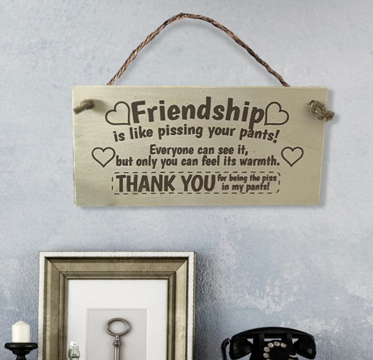 Wooden Friendship Plaque