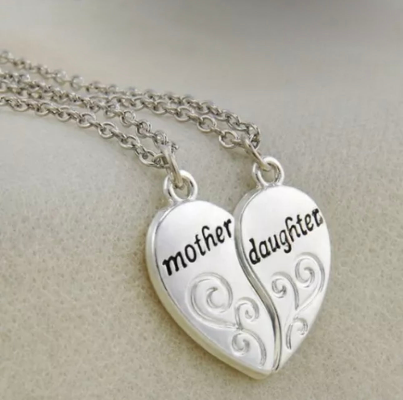 Mother & Daughter Heart Pendant