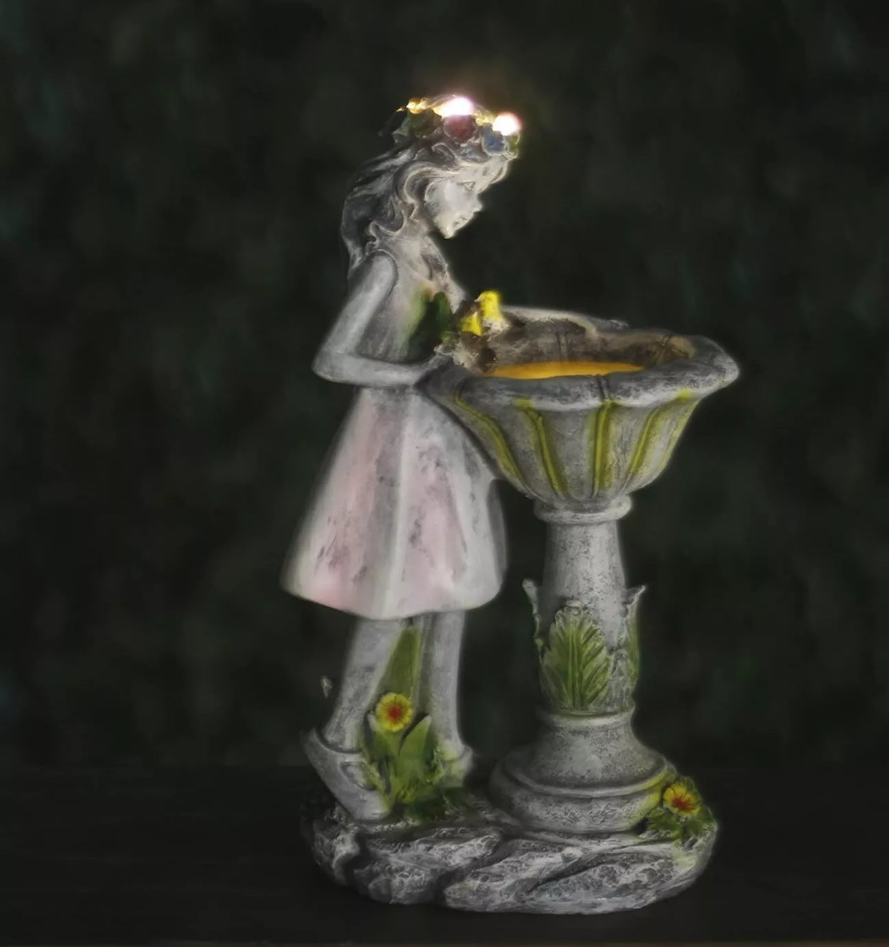 Solar LED Fairy Wishing Well Statue