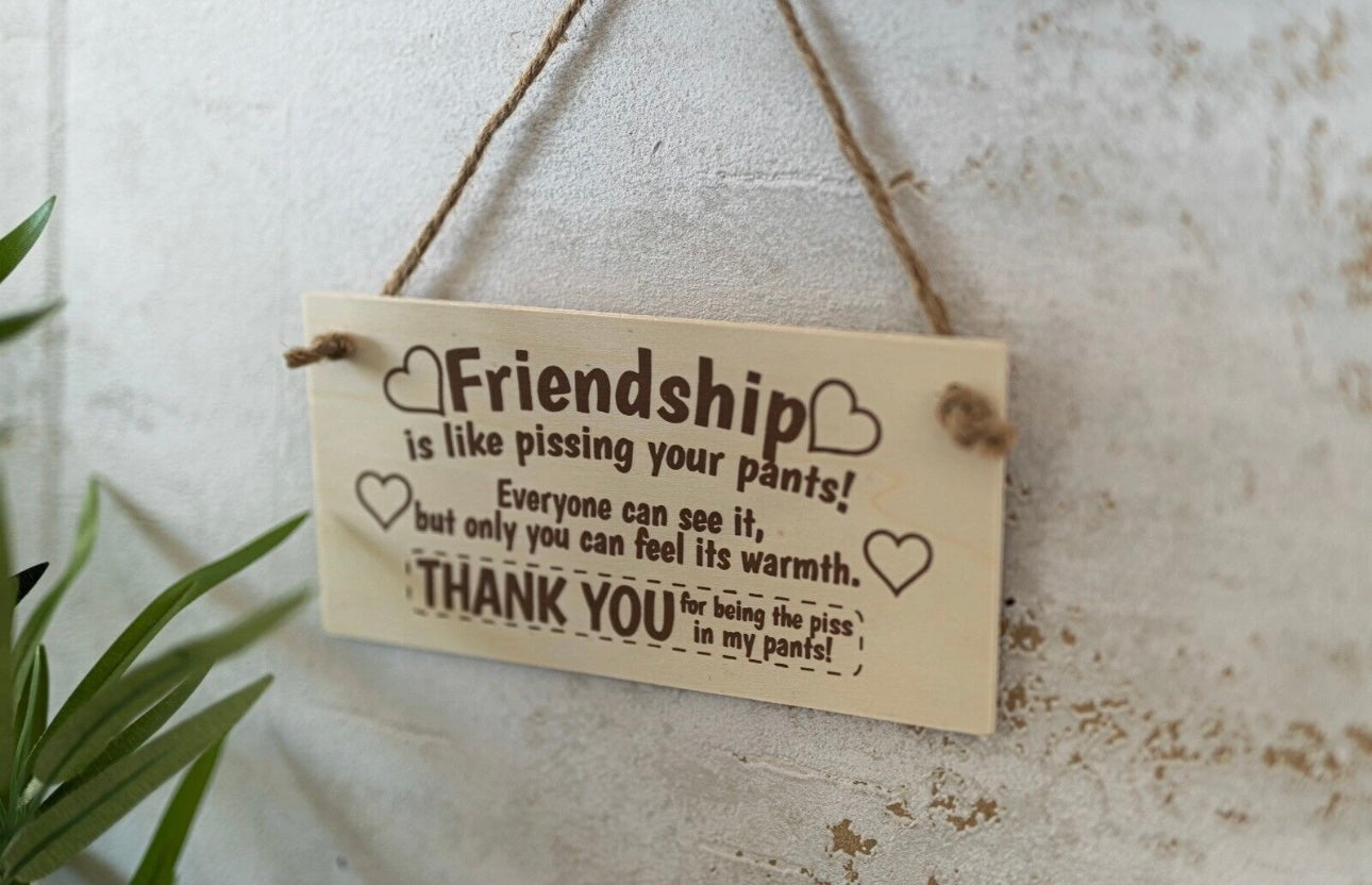 Wooden Friendship Plaque