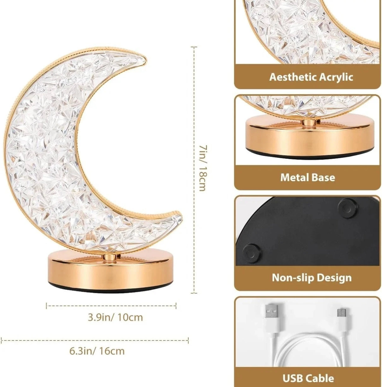Crystal Moon Table Lamp