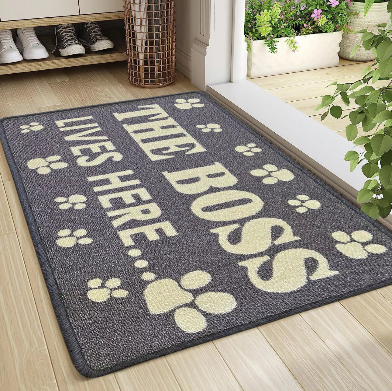 Dog Paw Print Doorway Rug