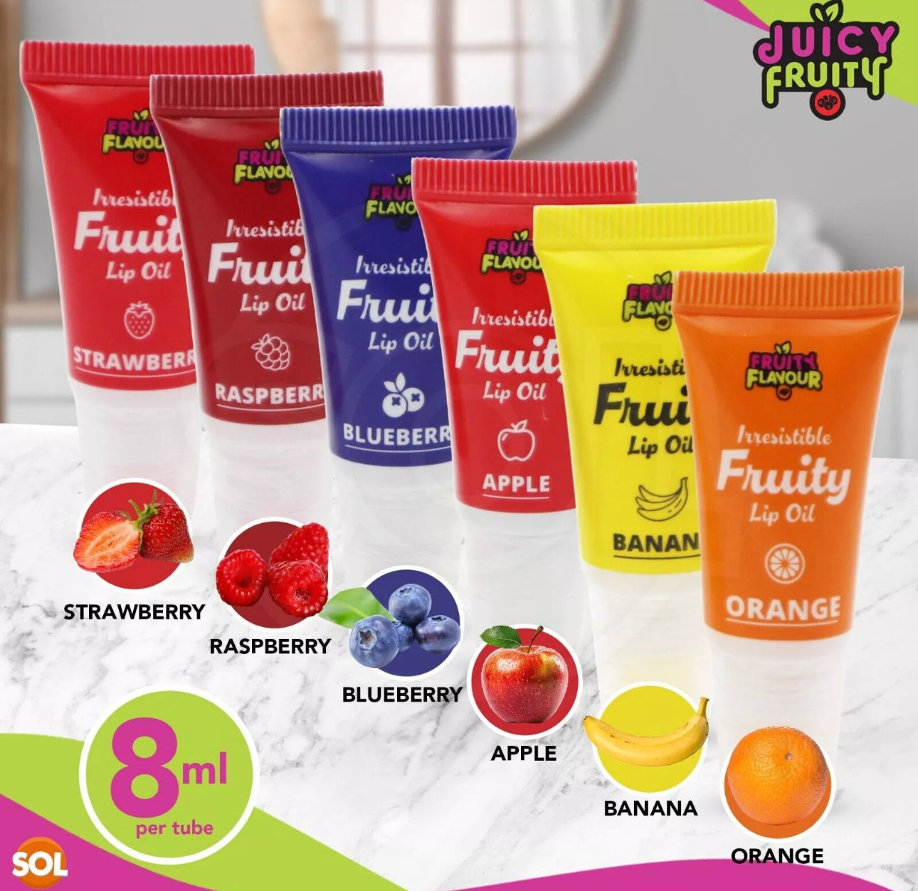 6pk Fruity Lip Oil Set
