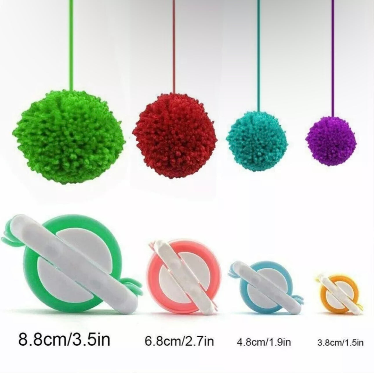 4pc Plastic Pom-Pom Maker Kit