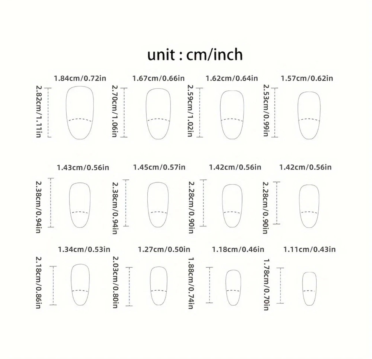 Red Gradient Glitter Long Almond False Nails 24pc