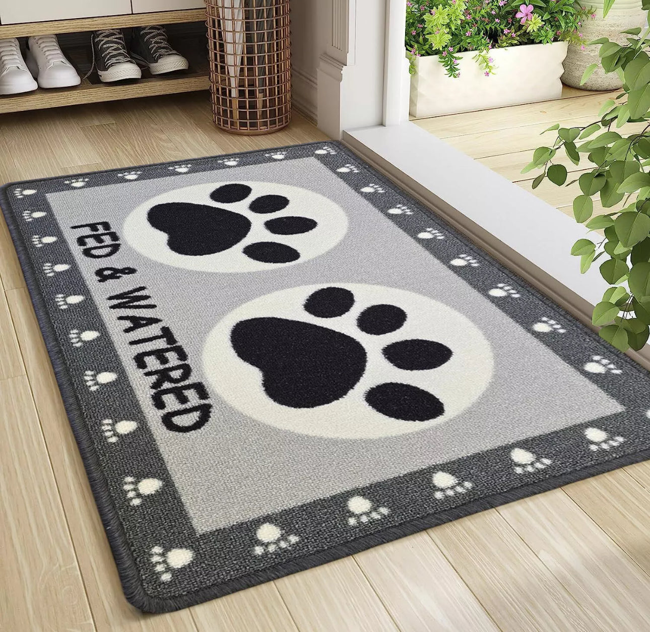 Dog Paw Print Doorway Rug