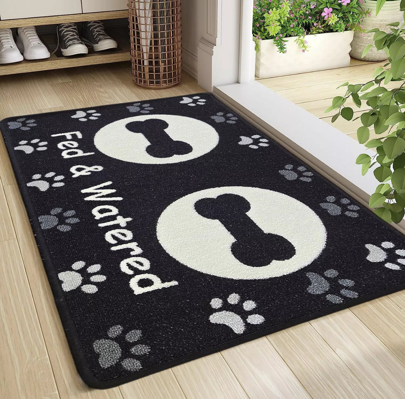 Dog Paw Print Doorway Rug