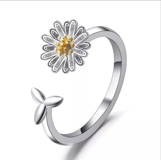 Sunflower & Daisy Boho Knuckle Rings