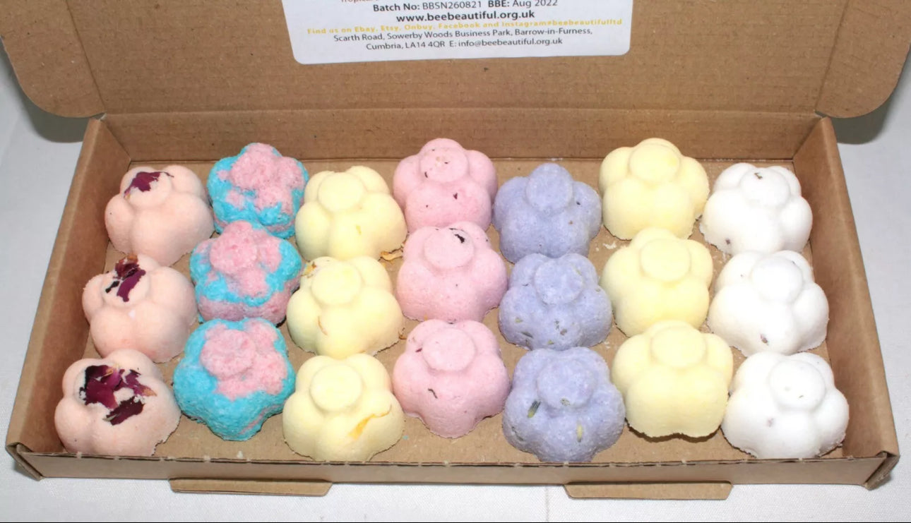 21pc Mini Flower Bath Bombs Mixed Scents