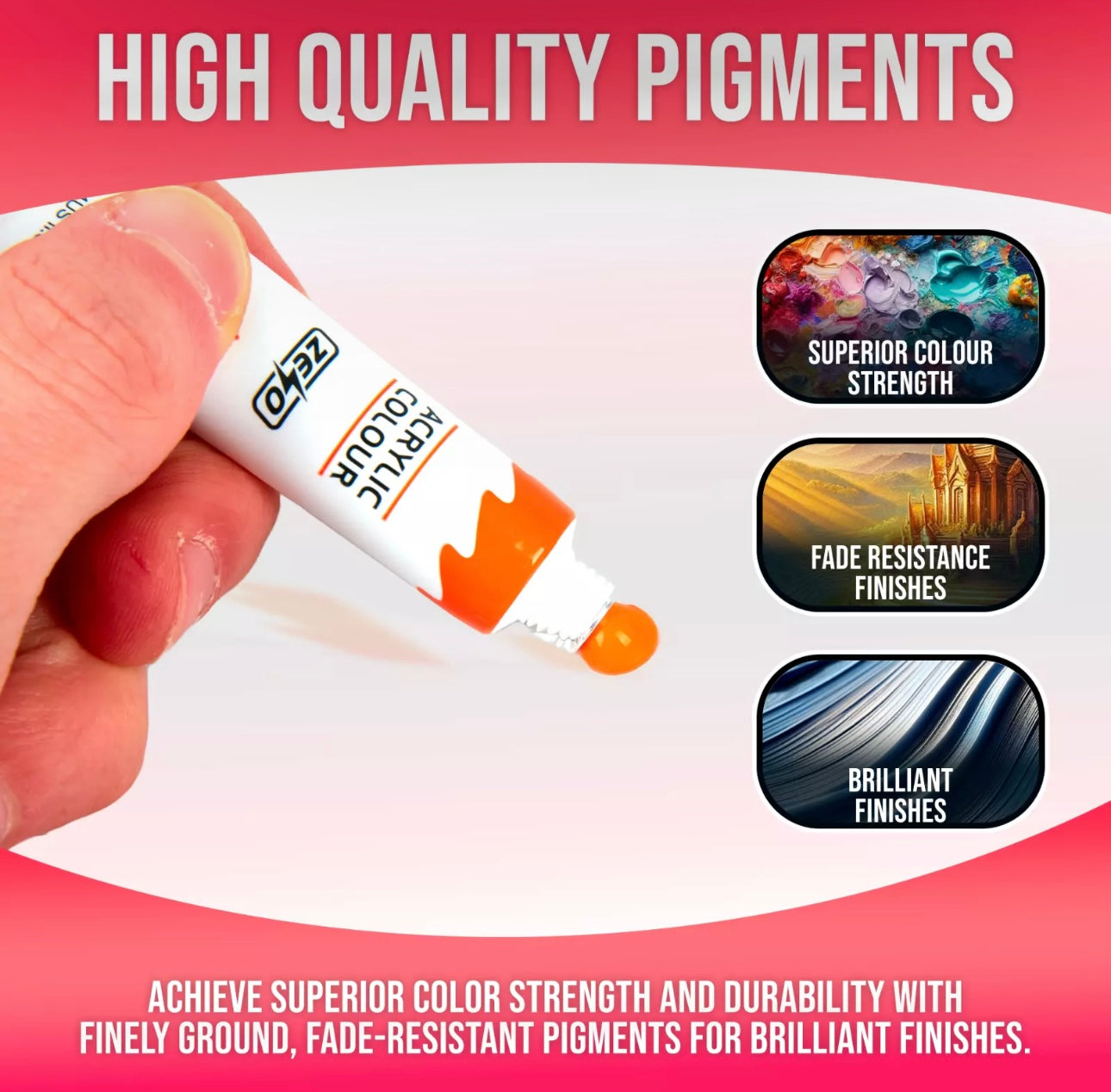 24pc Acrylic Paint Set & 3 Brushes