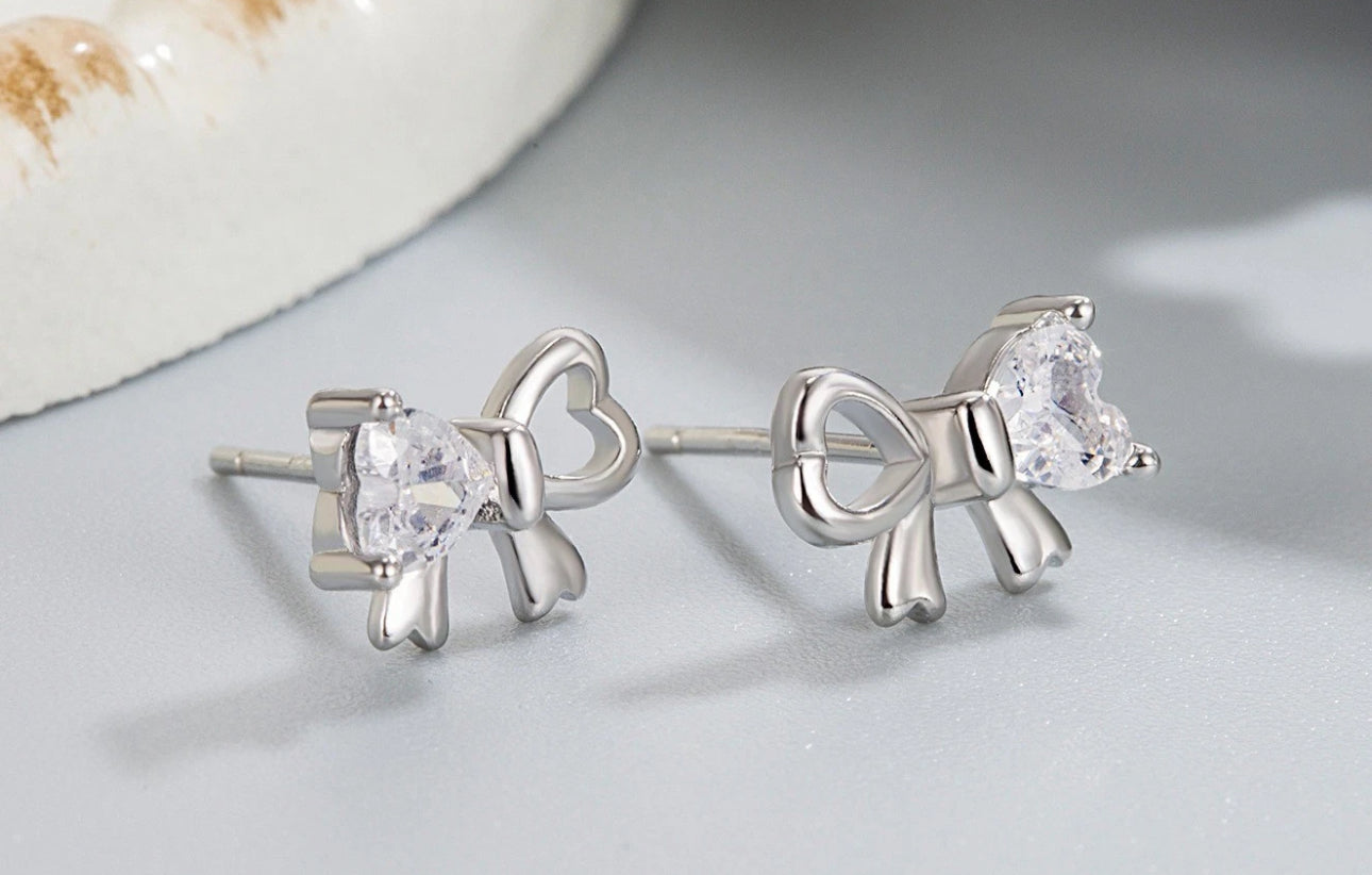 Crystal Bow Earrings