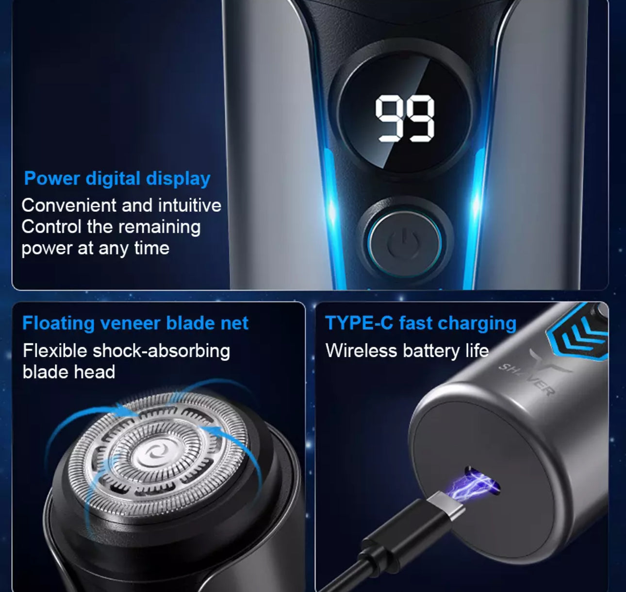 Portable Rechargeable Mini Electric Shaver