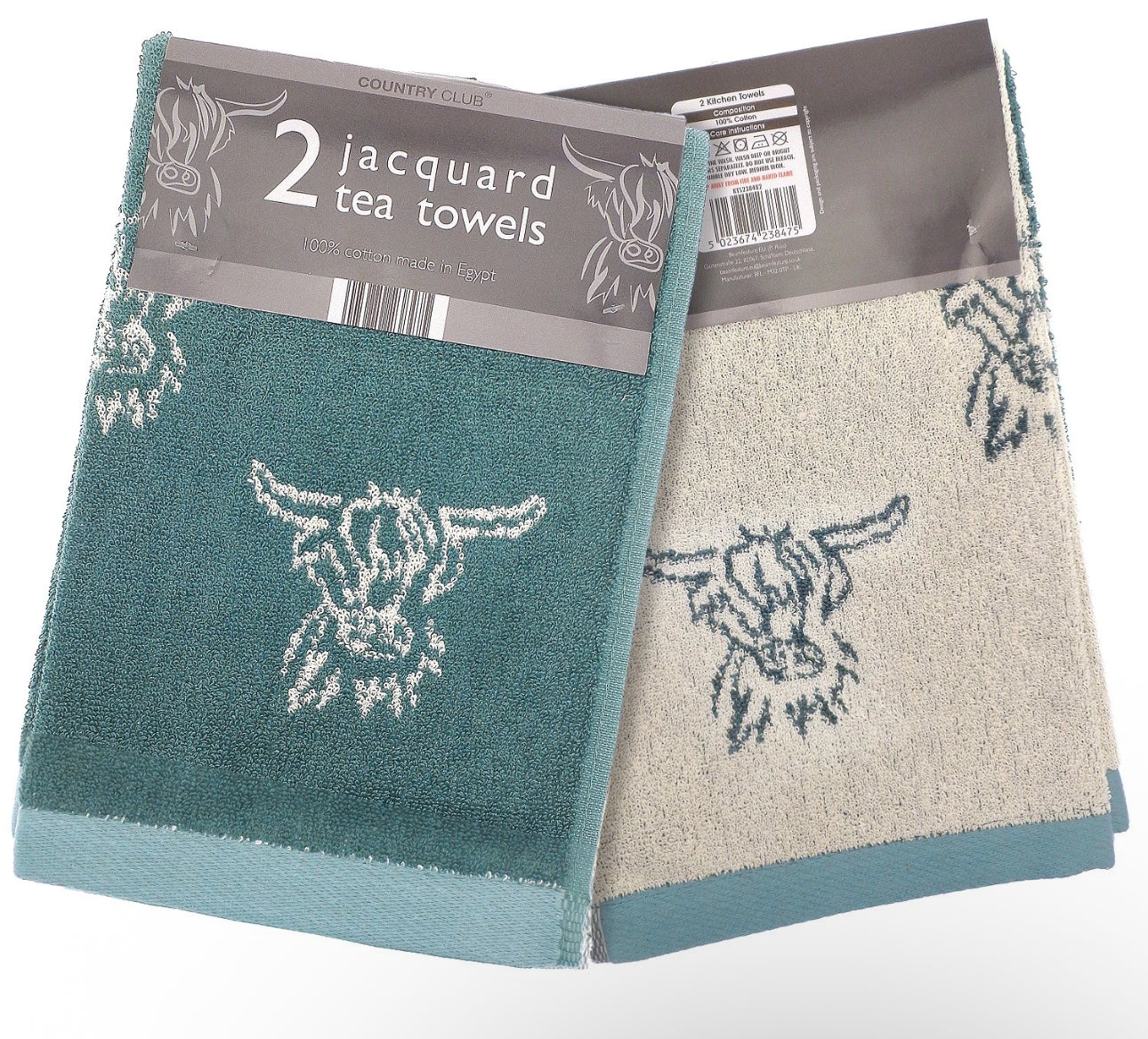 2pk Highland Coo Jacquard Tea Towels