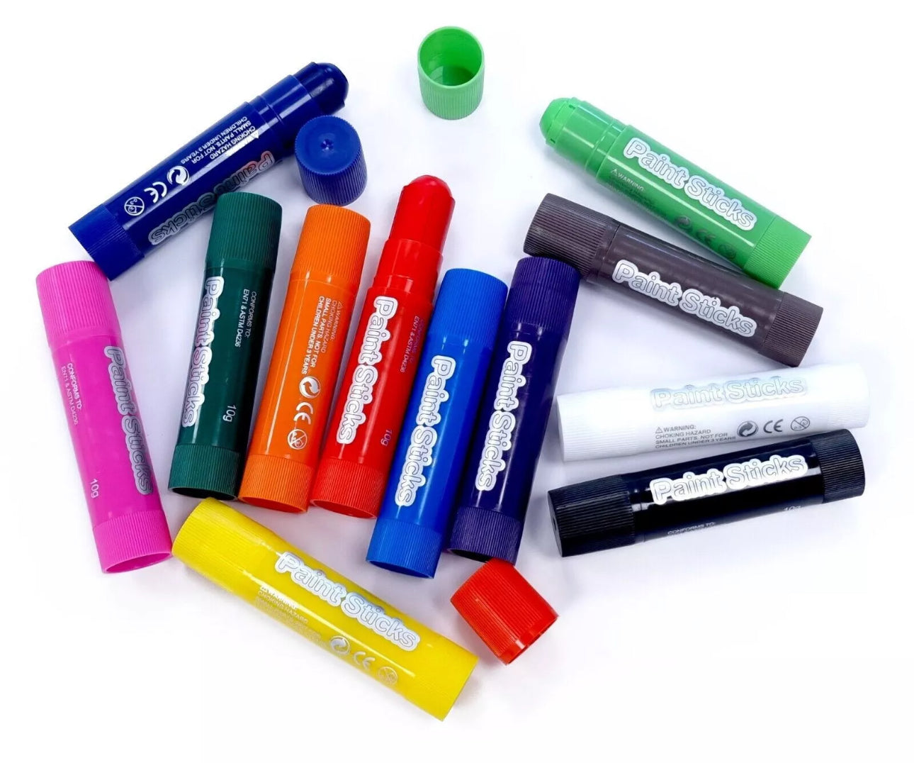 12pc Coloured Paint Sticks