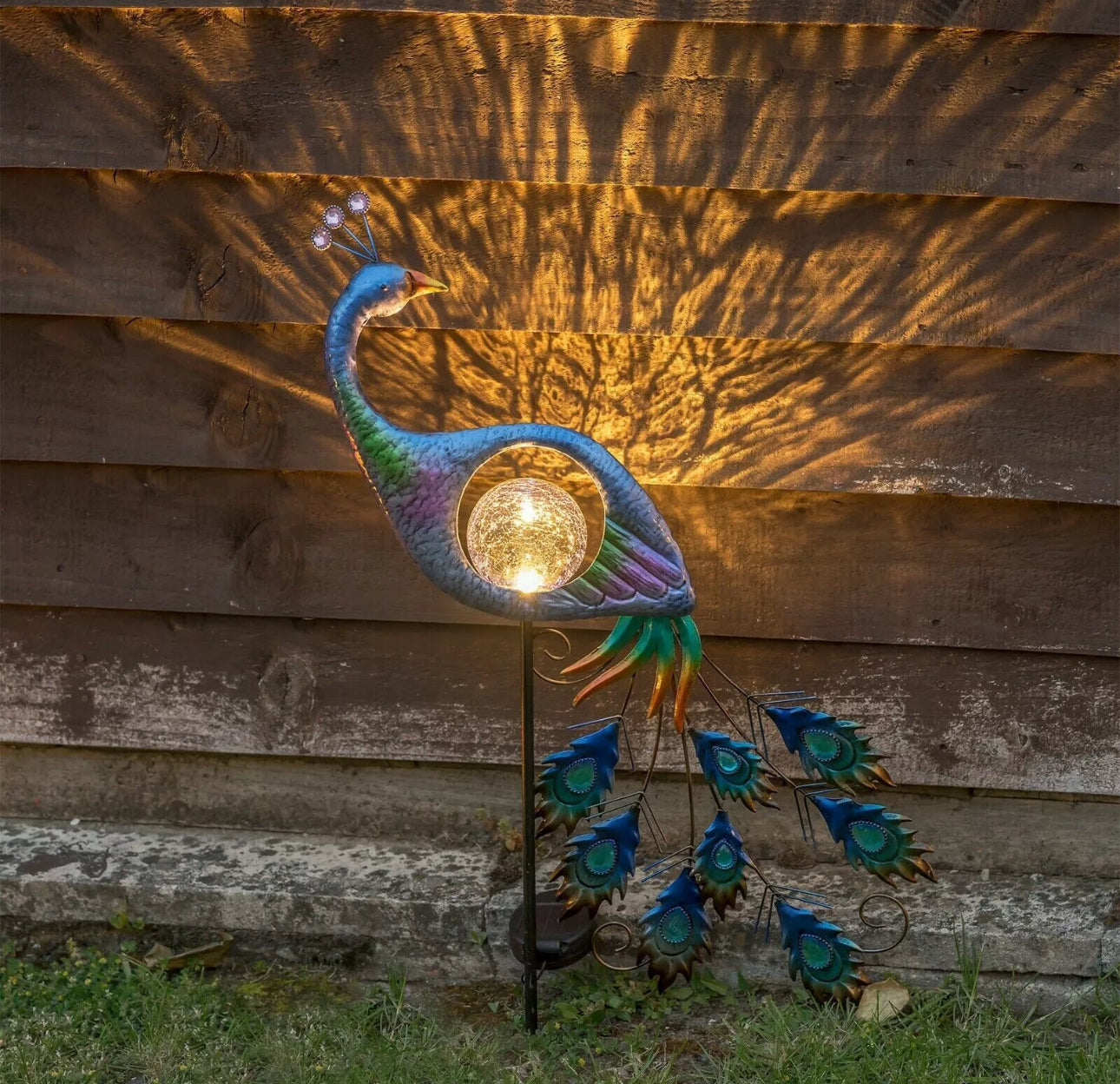 Solar LED Peacock Stake Light