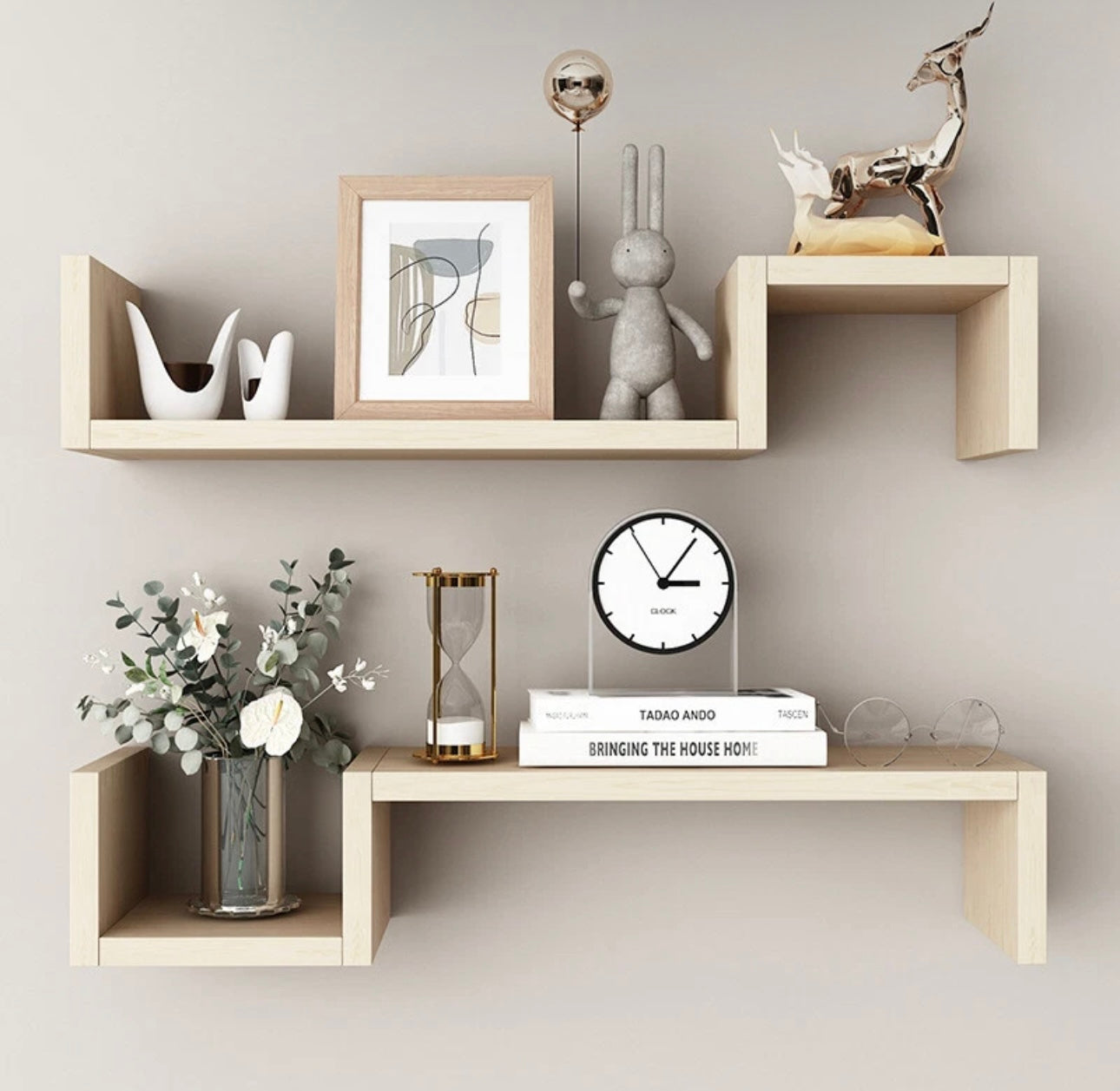 2pc Modern Floating Shelves