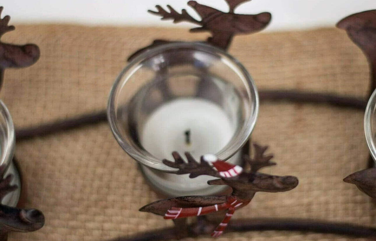 Reindeer Candle Holder Decoration