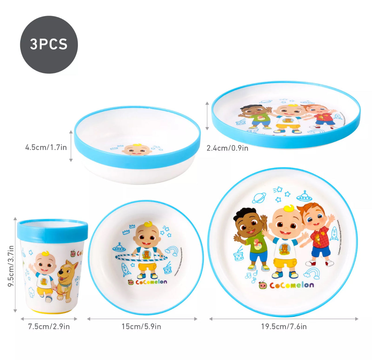 3pc Baby Friends Dinners Set