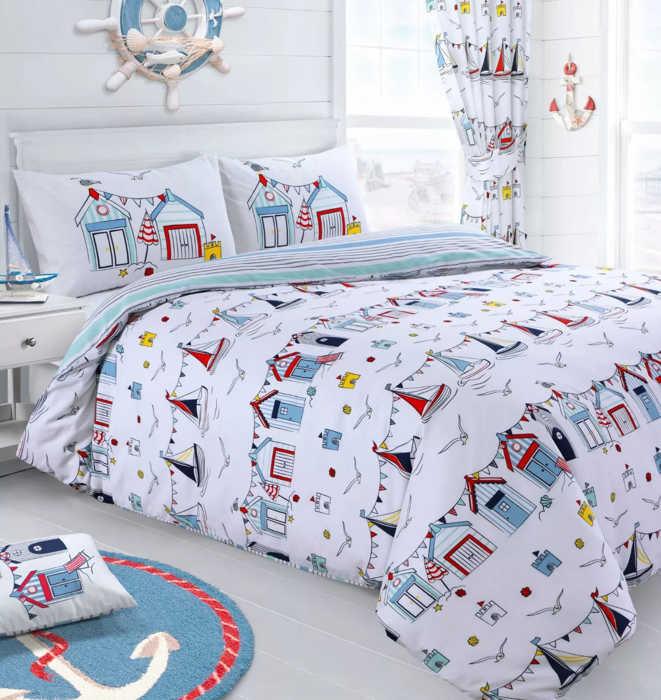 Nautical Seaside Single Duvet Set