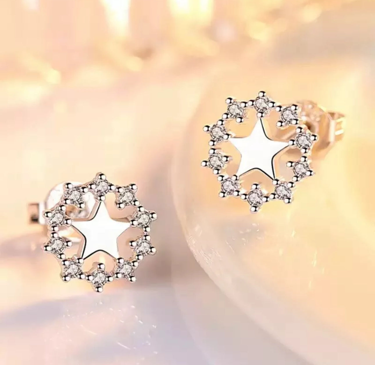 Crystal Round Starry Earrings