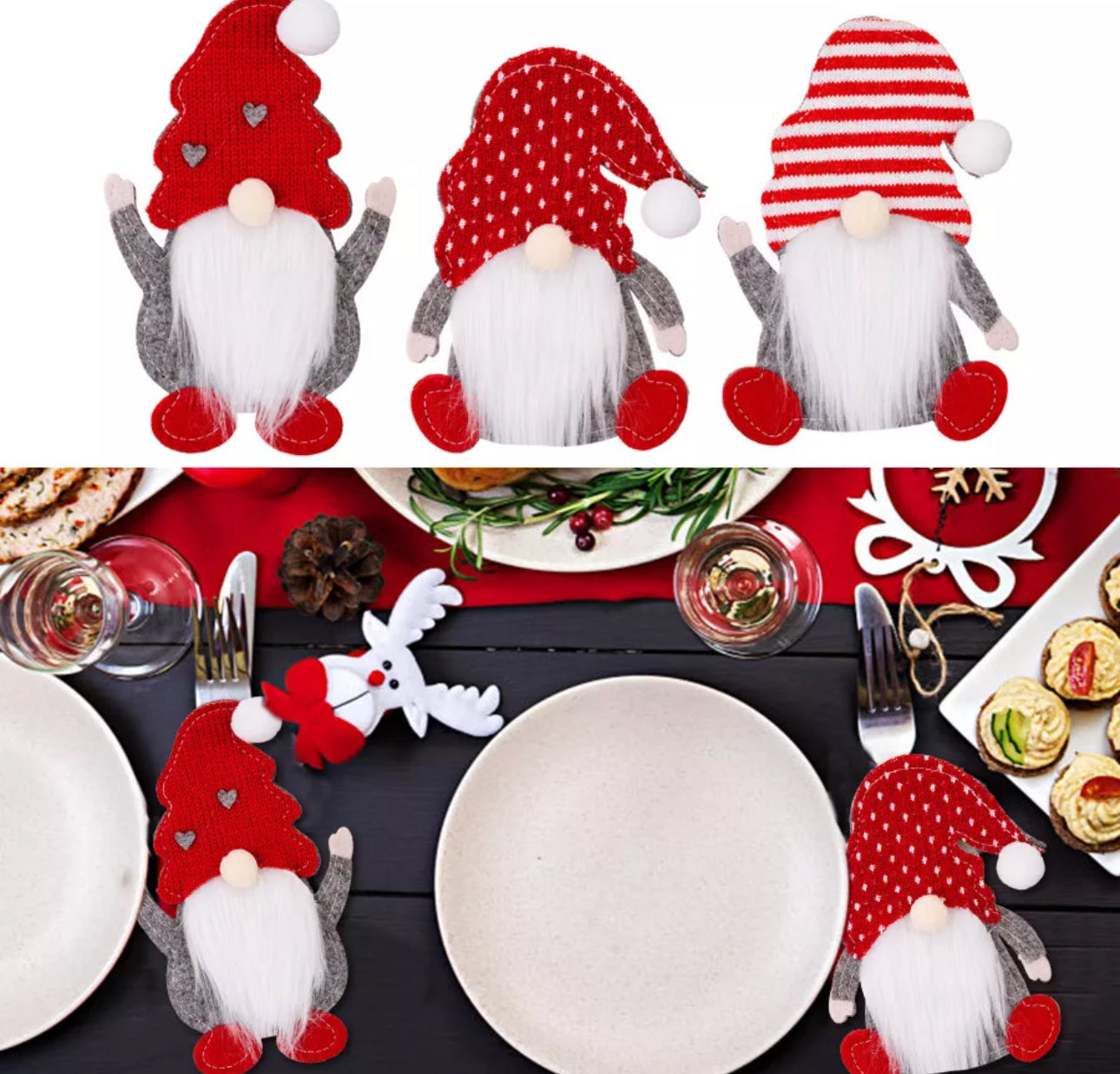 Christmas Gonk Cutlery Holder