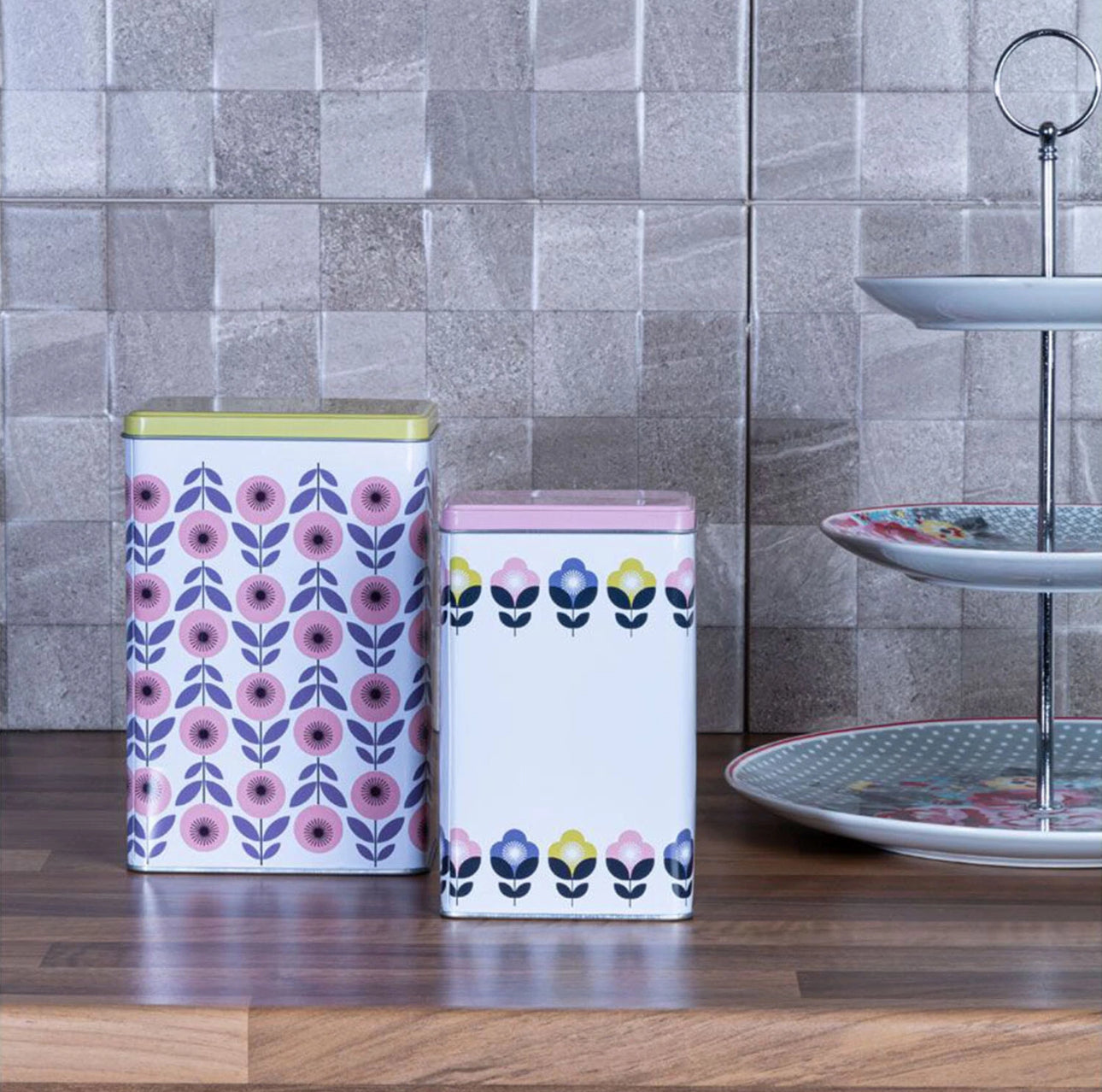 2pc Retro Storage Canisters