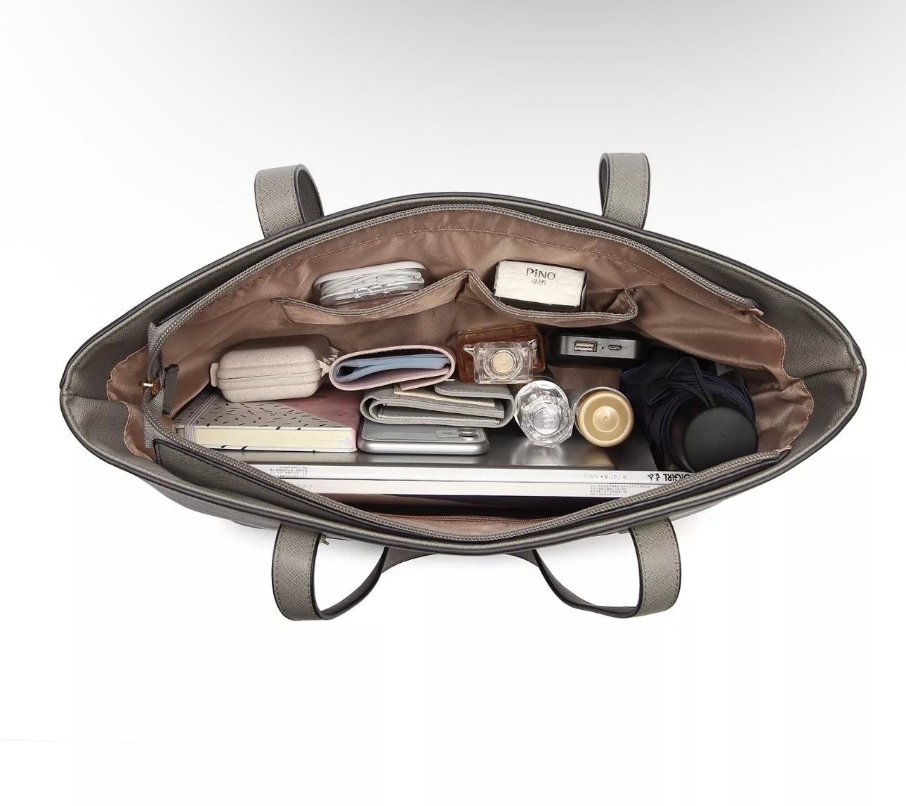 4pc Faux Leather Handbag Set