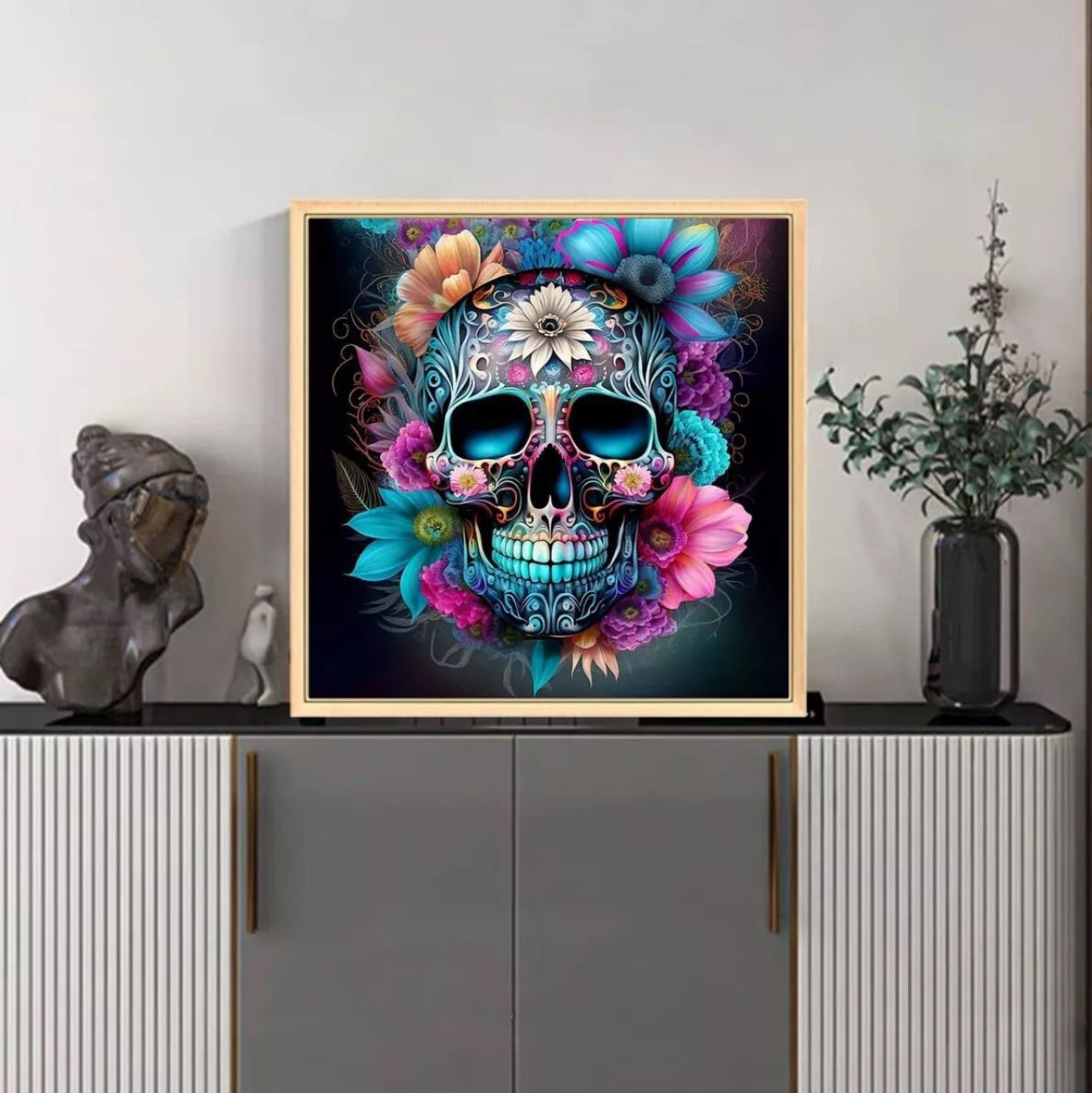 Gothic Skull Diamond Art 20x20cm