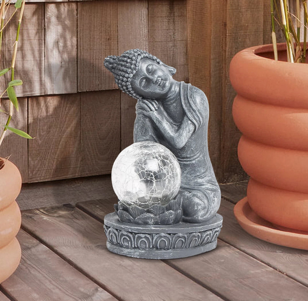 Solar Powered Buddha Statue