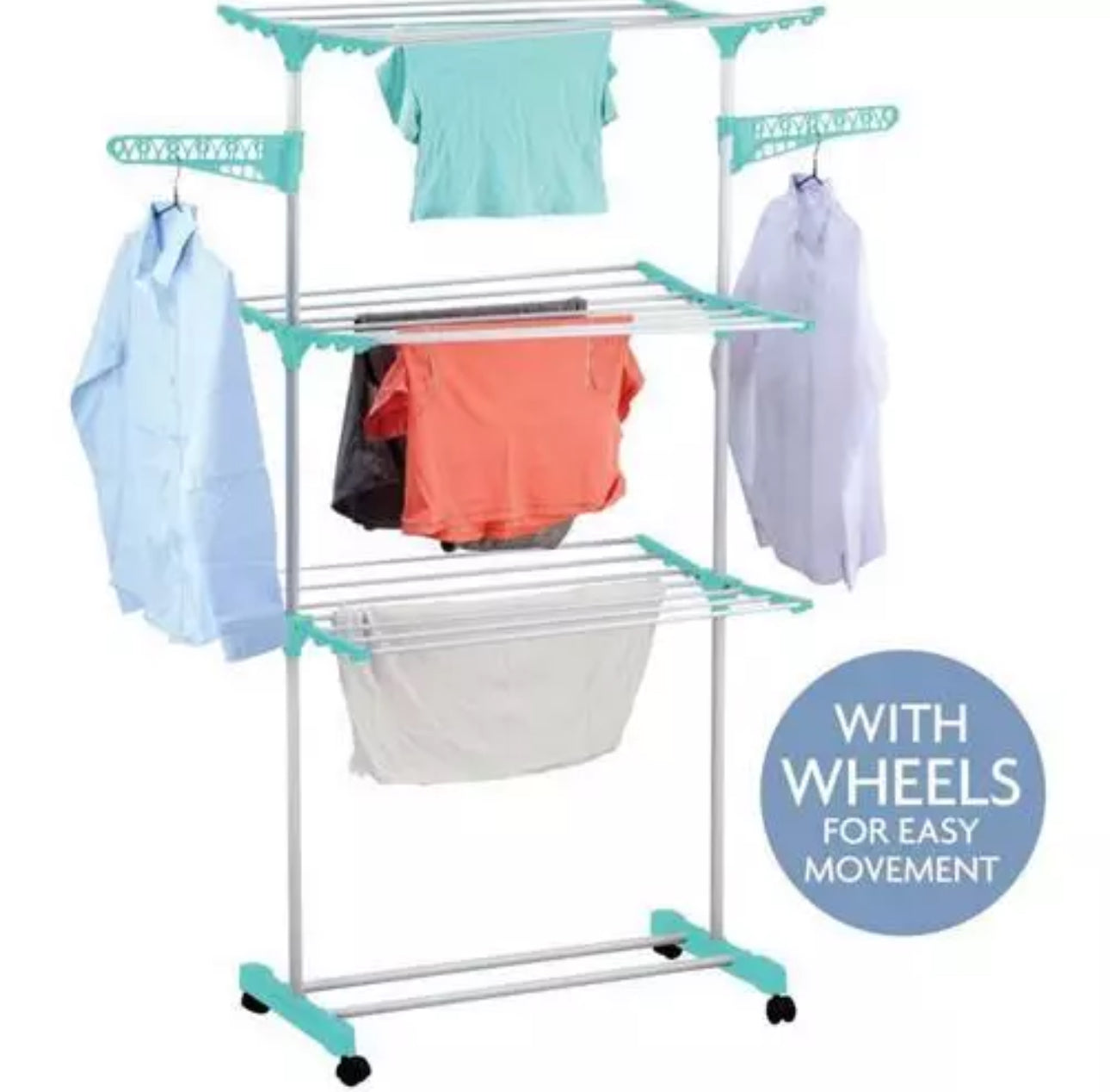 3 Tier Clothes Airer On Wheels