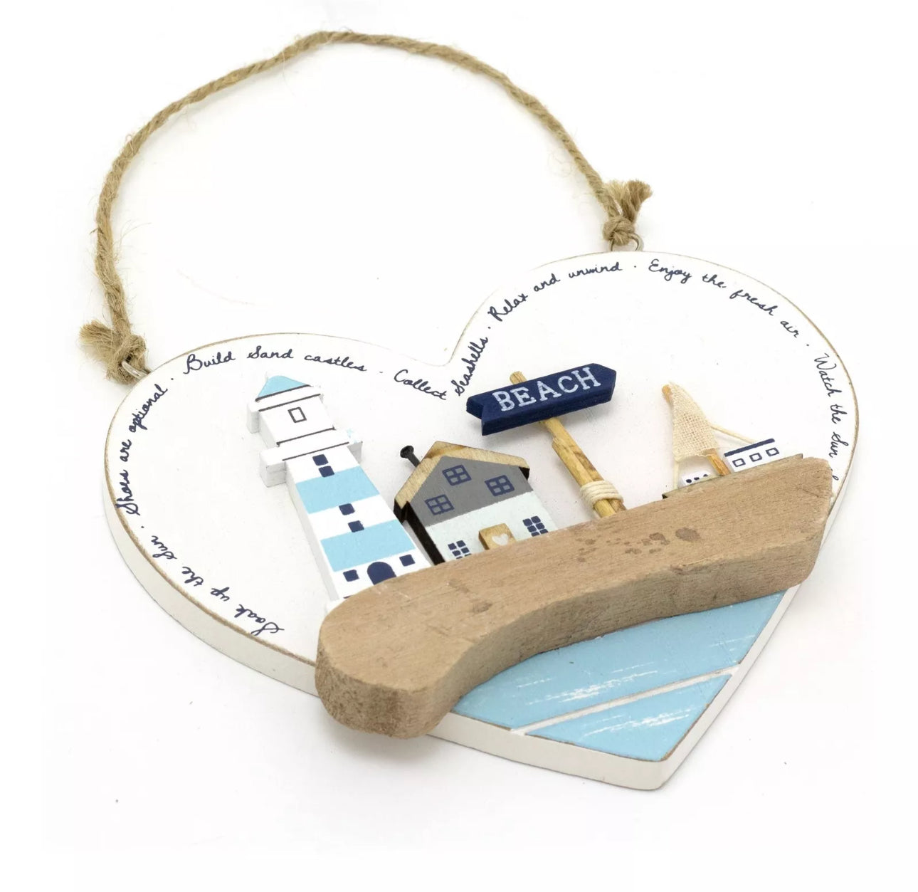 Heart Shaped Seashore Sign