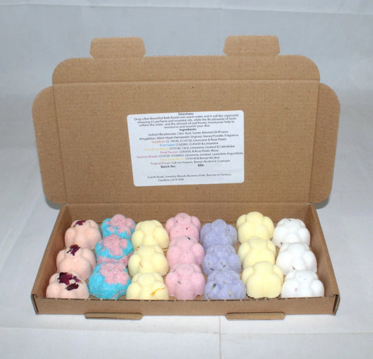 21pc Mini Flower Bath Bombs Mixed Scents