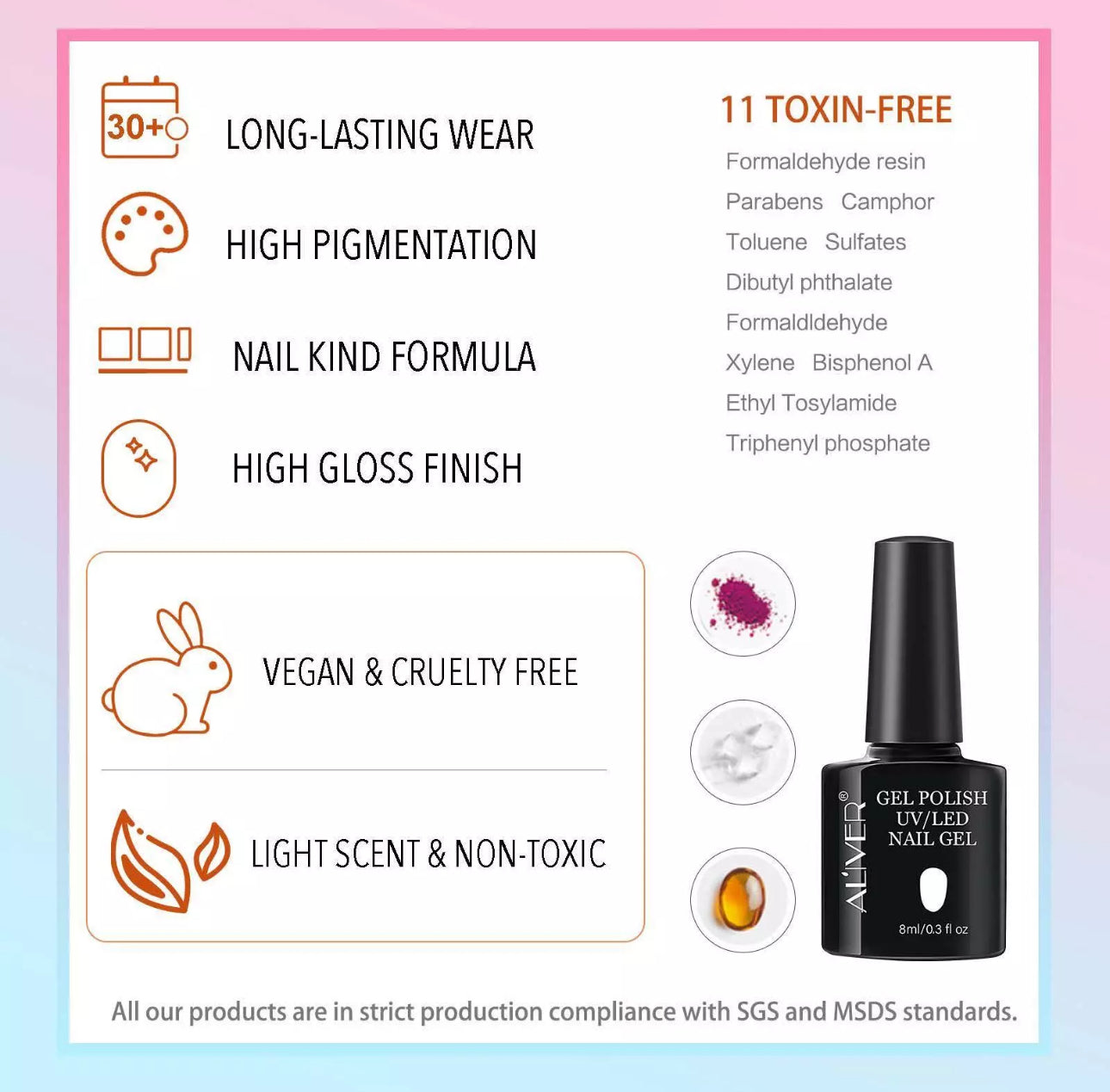 UV Nail Gel Polish 8pcs Set