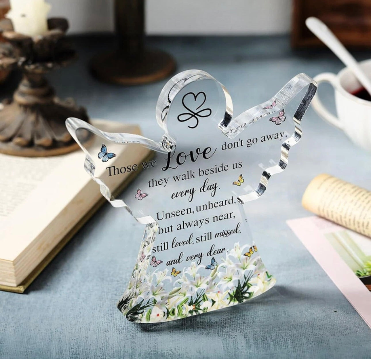 Acrylic Angel Memorial Plaque
