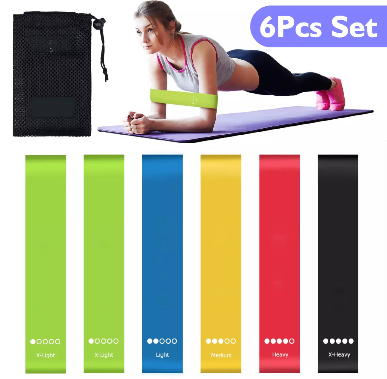 6pc Resistance Bands Set