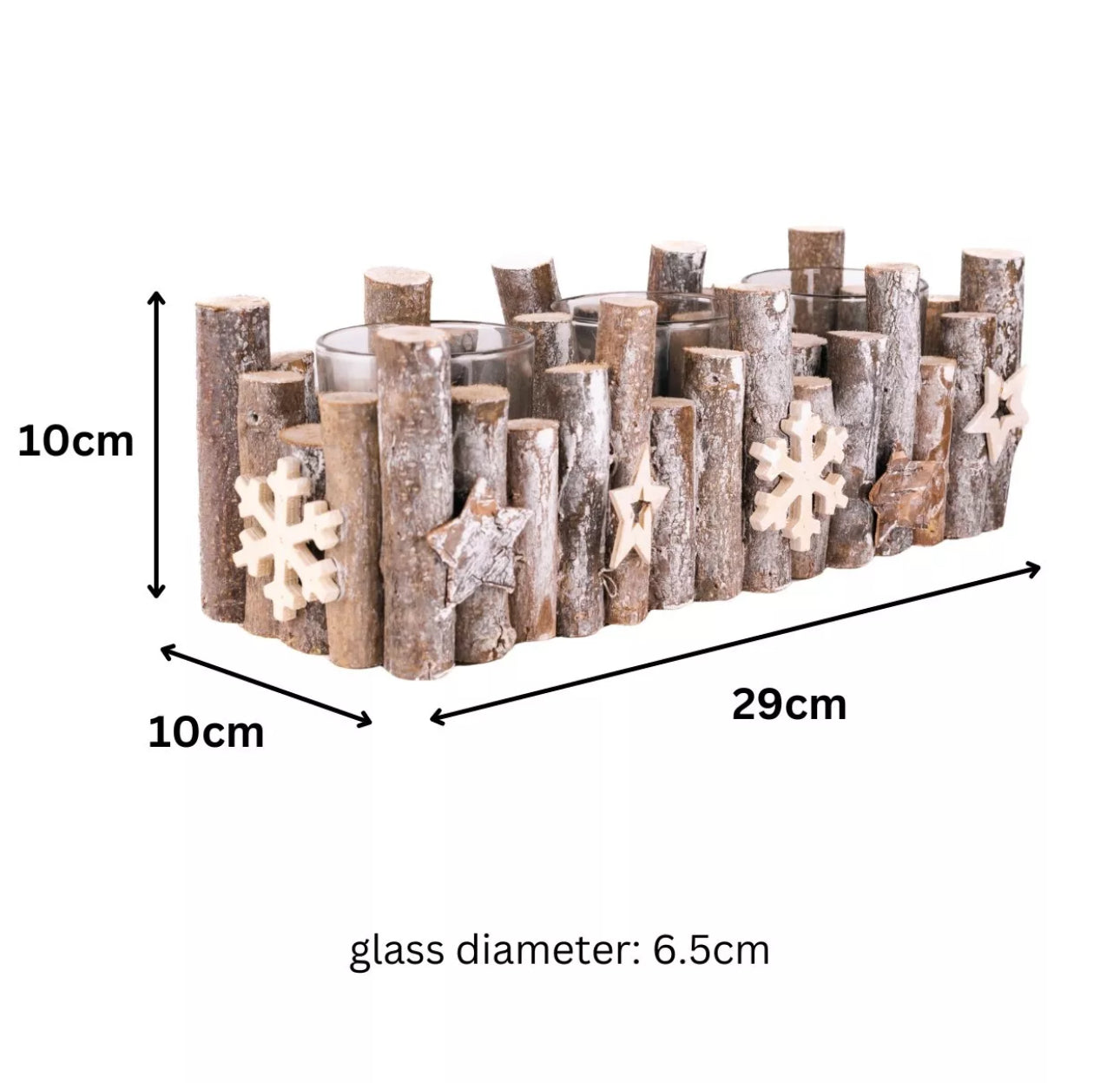 Rustic Wooden Candle Holder