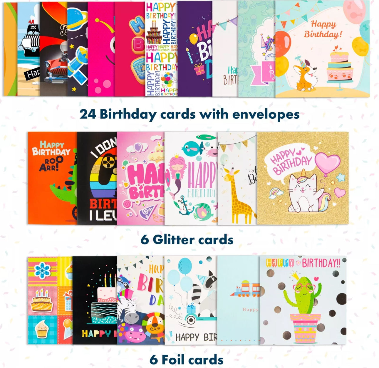 24pk  Variety Birthday Cards