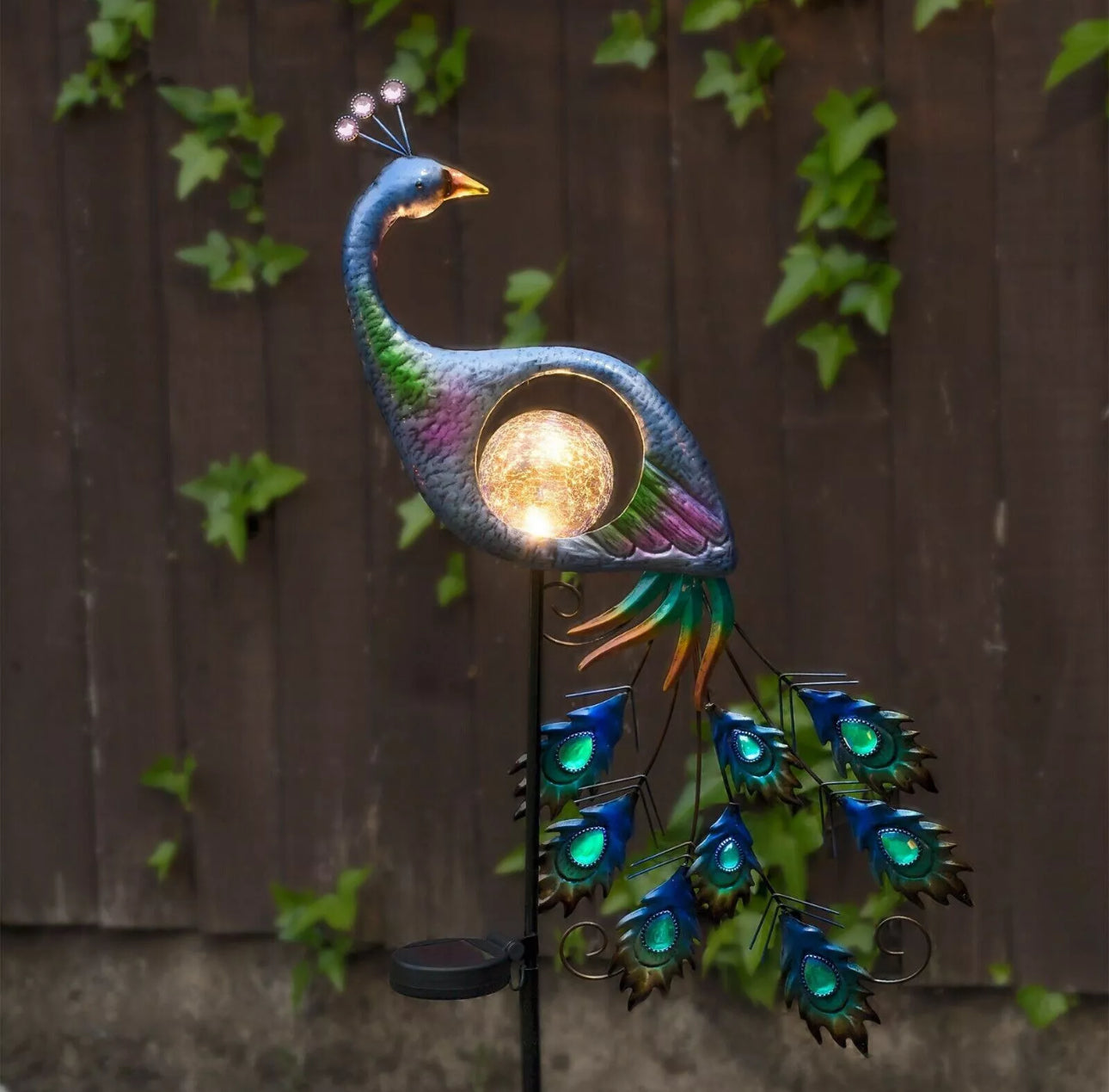 Solar LED Peacock Stake Light