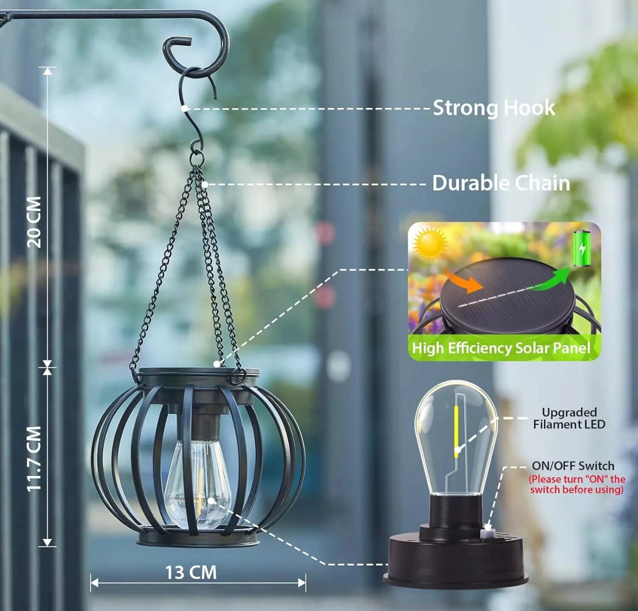 2pc Round Solar Lights