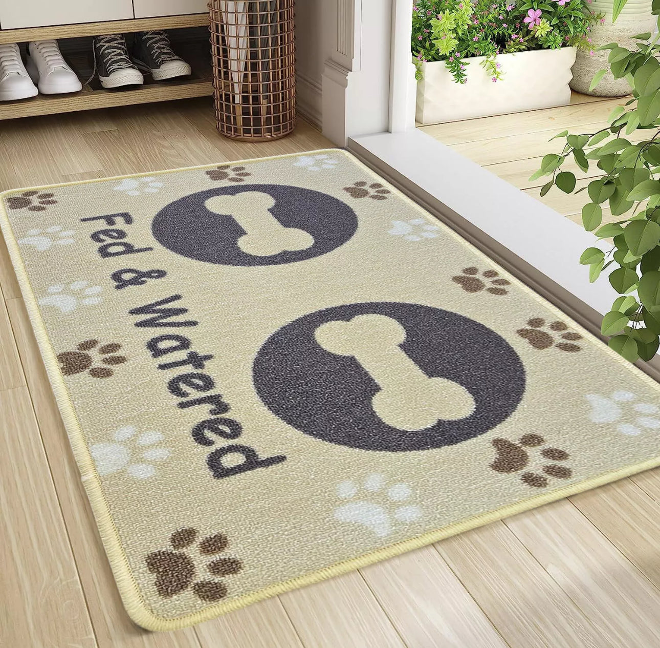 Dog Paw Print Doorway Rug