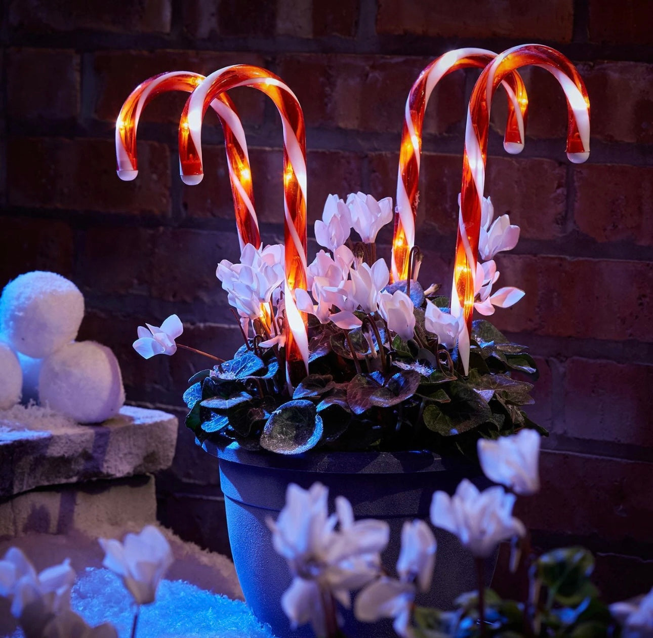4pc Candy Cane LED Pathway Lights