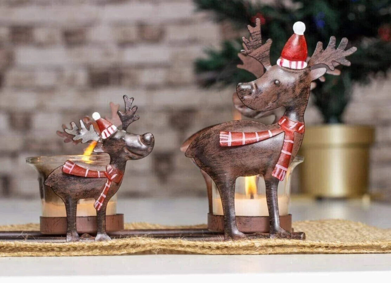 Reindeer Candle Holder Decoration