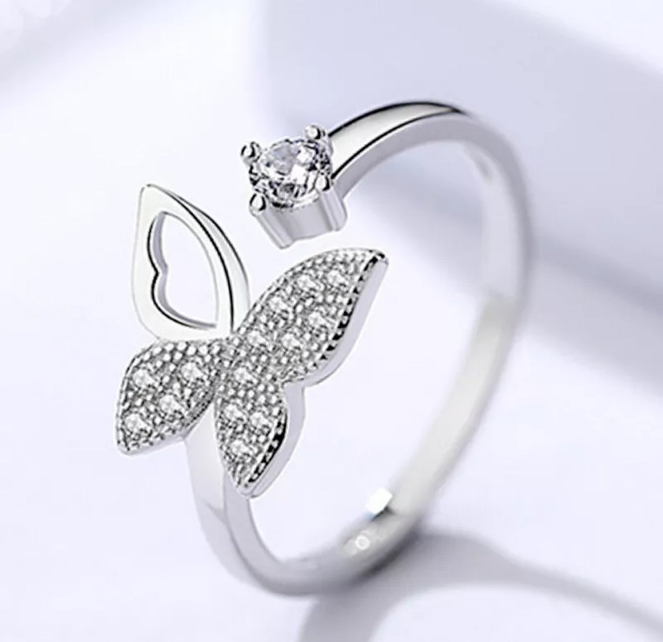 Crystal Butterfly Ring