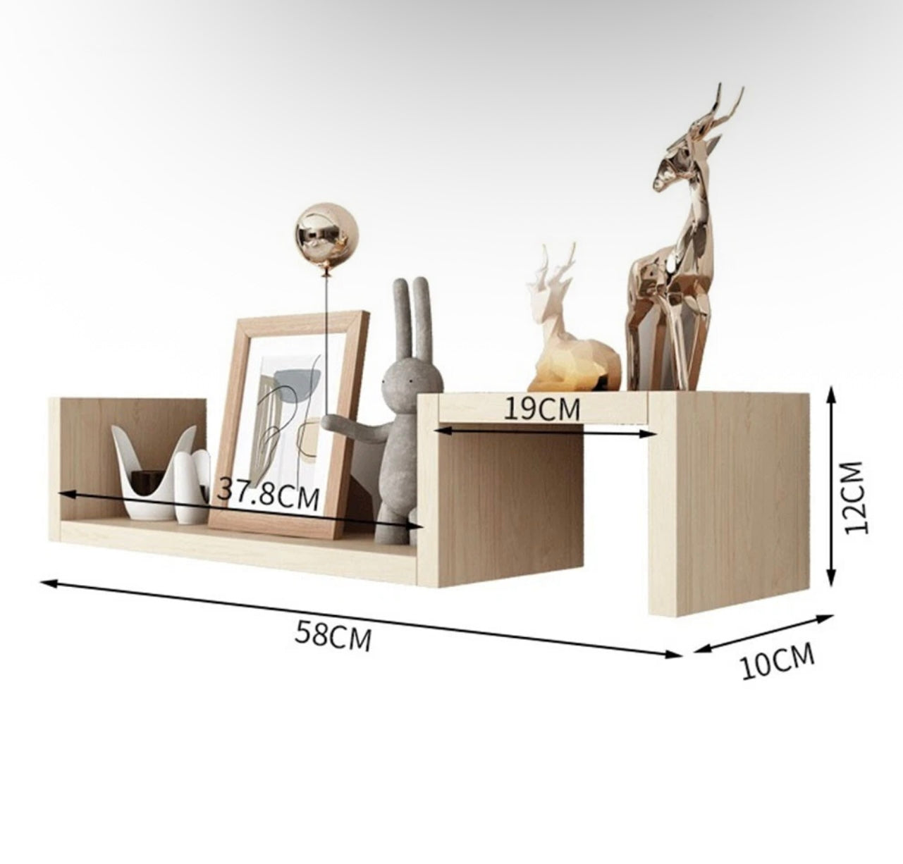 2pc Modern Floating Shelves