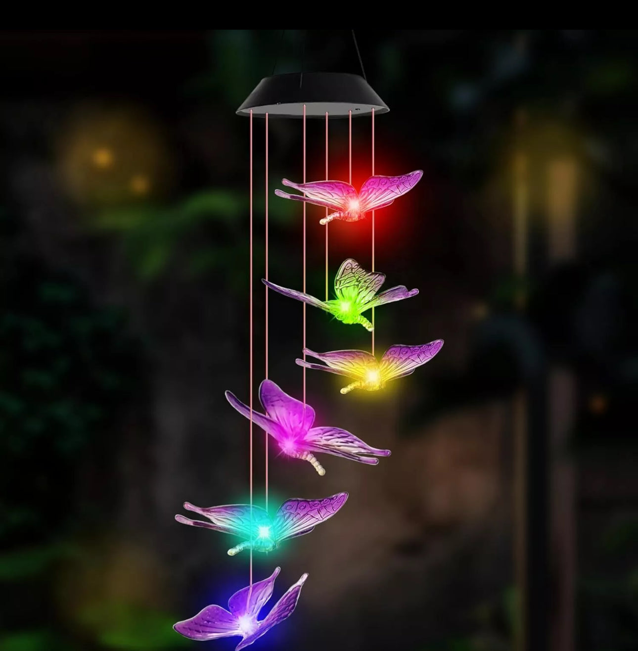 Solar Colour Changing Butterfly Wind Chime